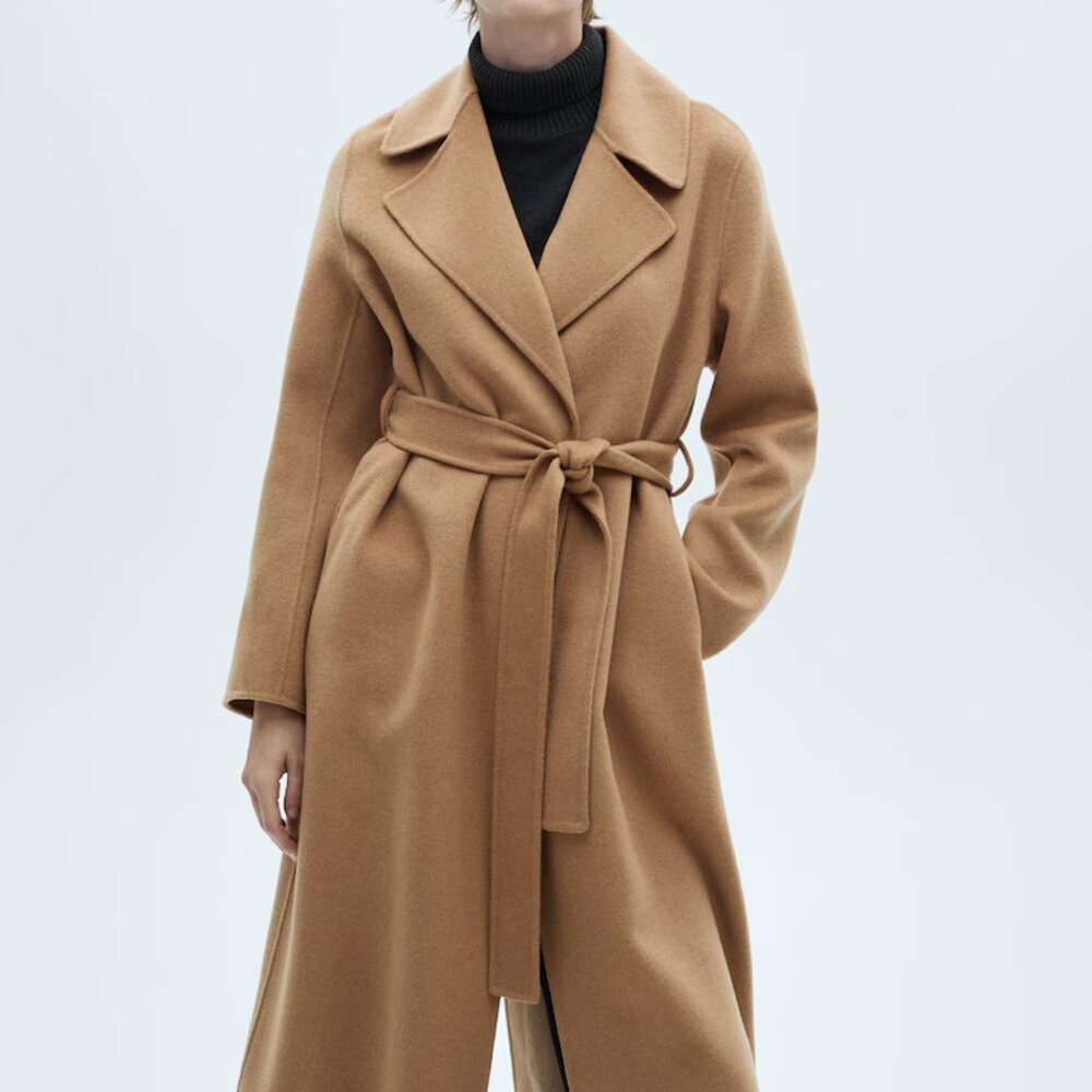 Mango belted coat size S